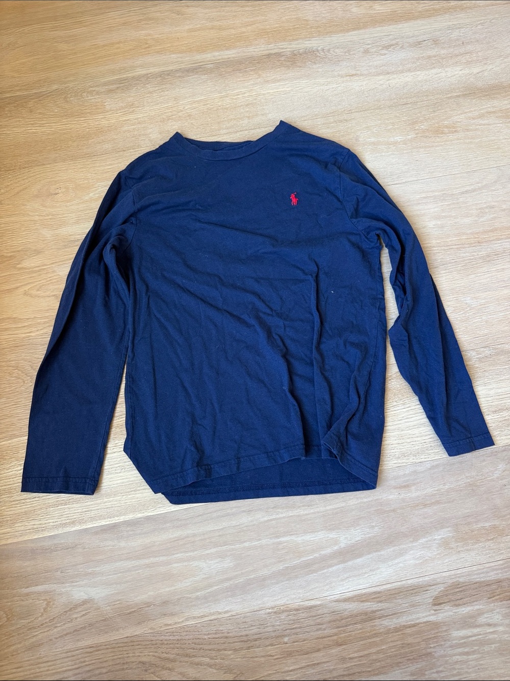 Polo by Ralph Lauren Navy Long-Sleeve Crewneck with Red Pony